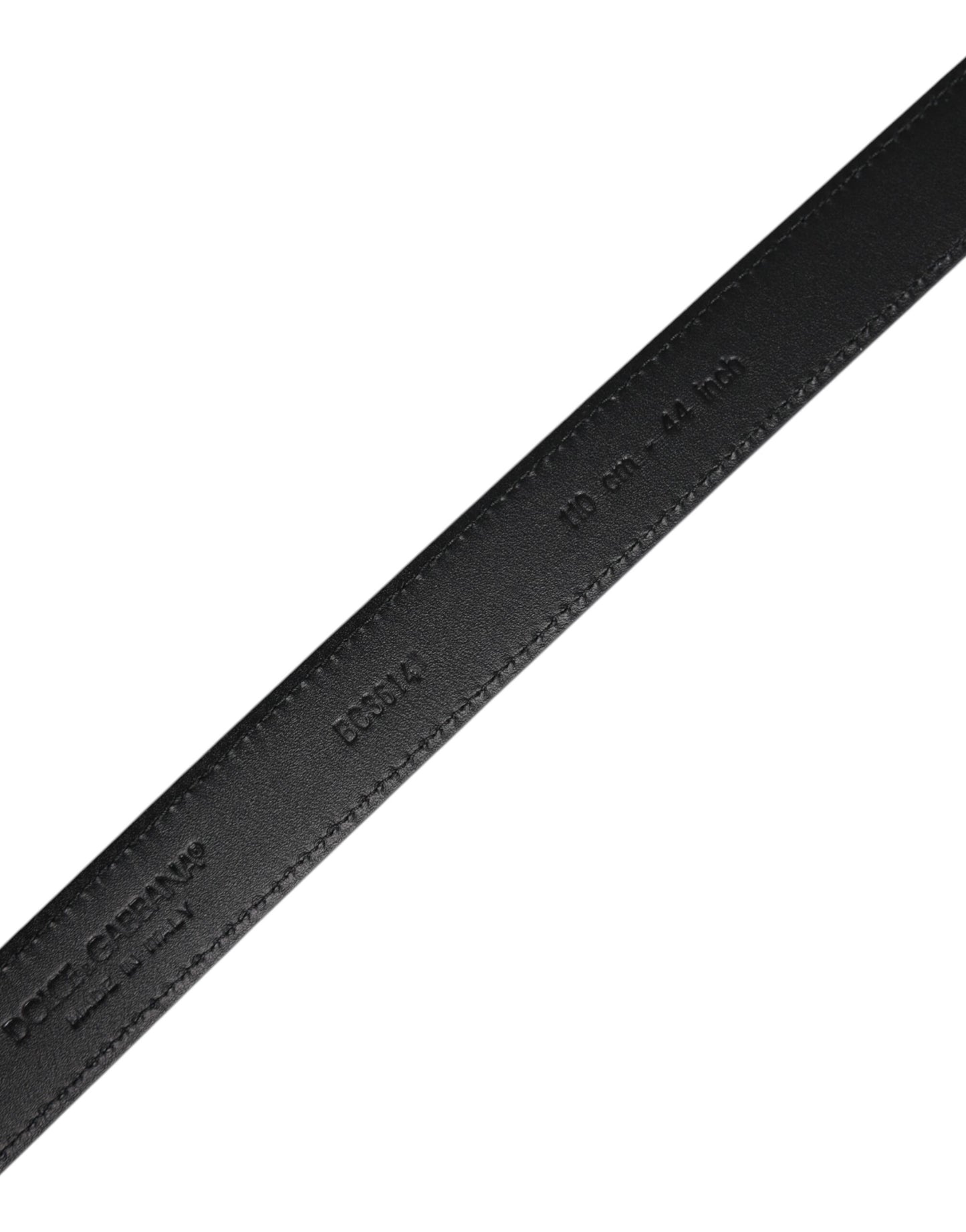 Ceinture classique Dolce & Gabbana en cuir de chèvre noir avec boucle en métal