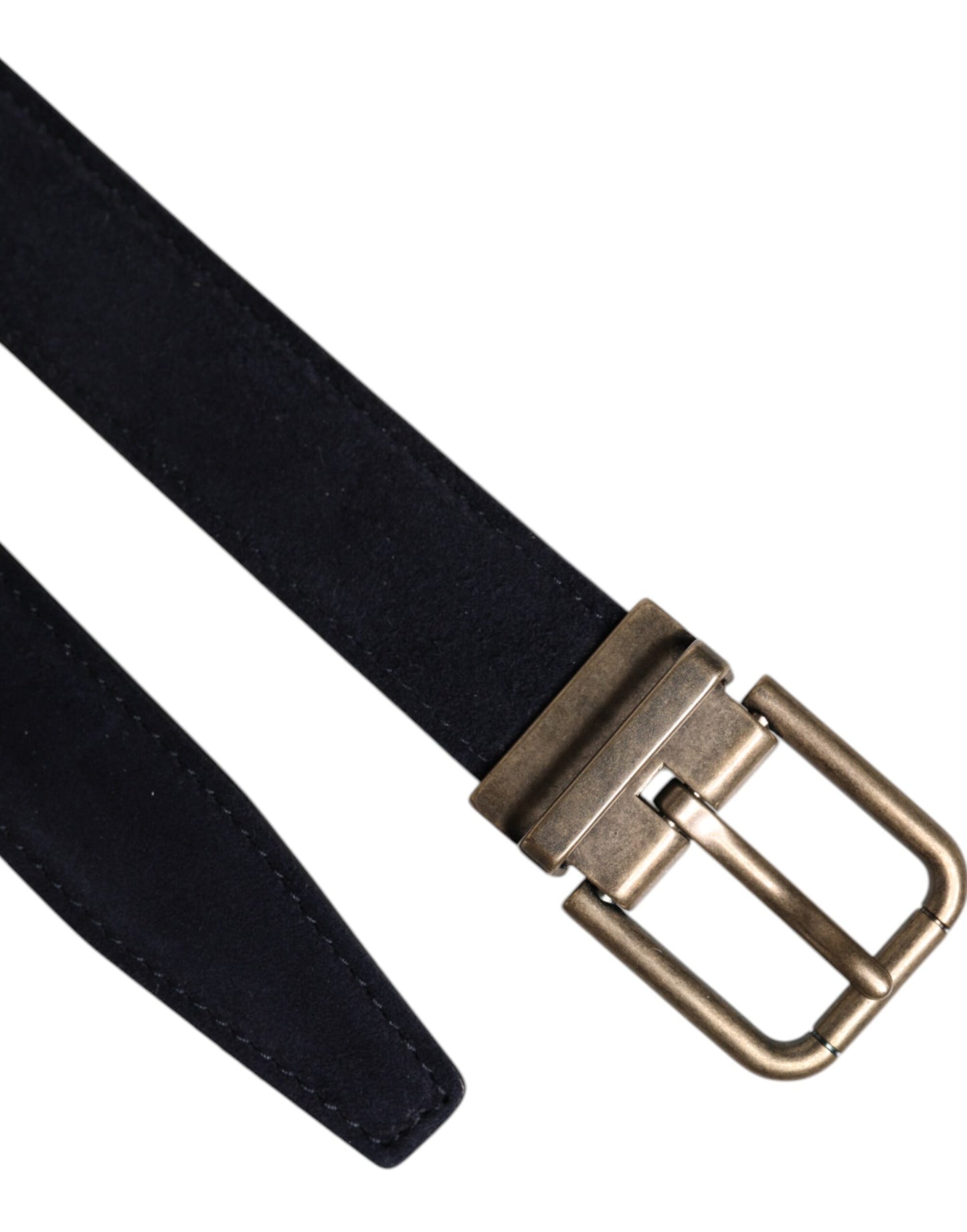 Ceinture classique Dolce & Gabbana en cuir de chèvre noir avec boucle en métal