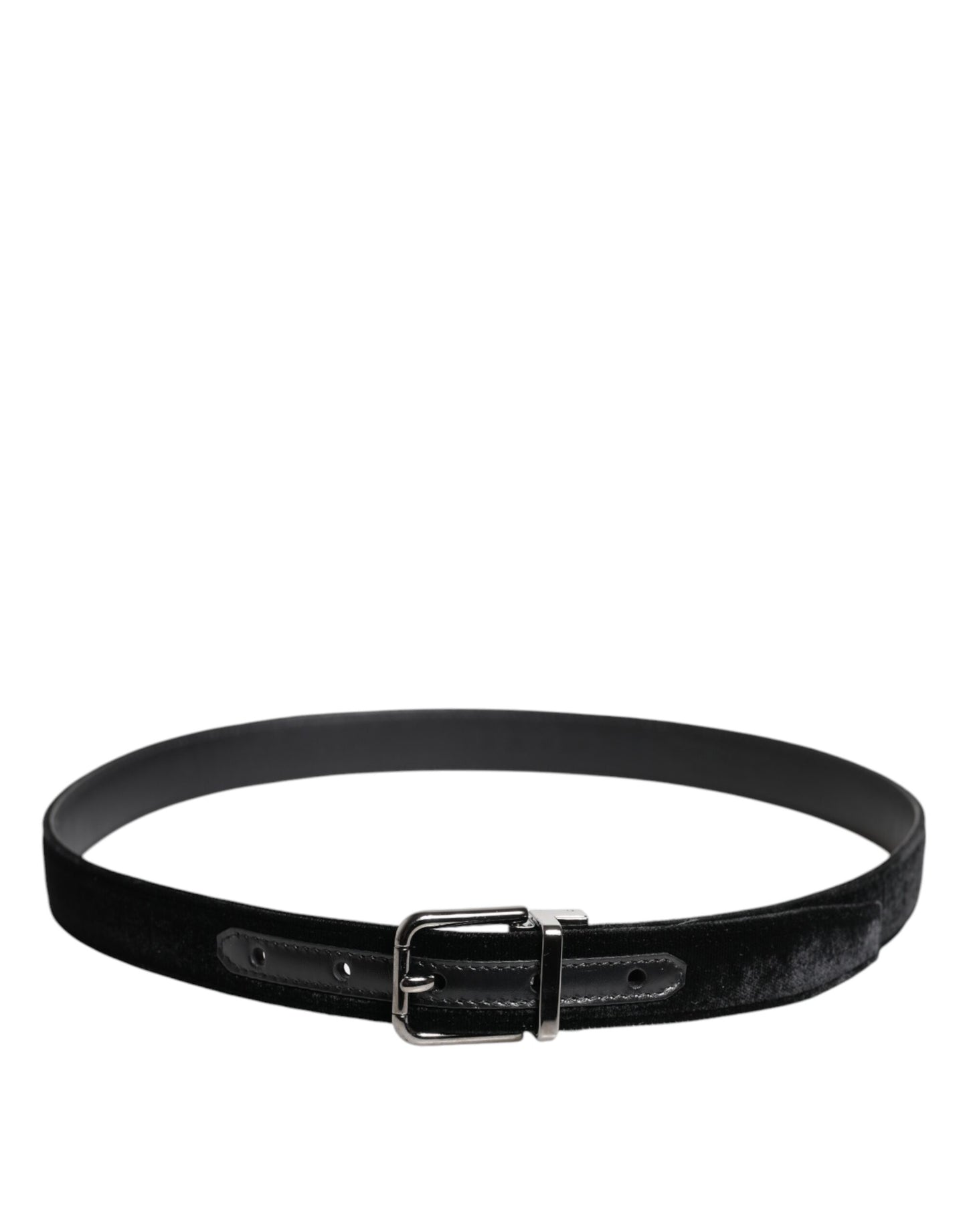 Ceinture classique en cuir noir avec boucle en métal Dolce & Gabbana