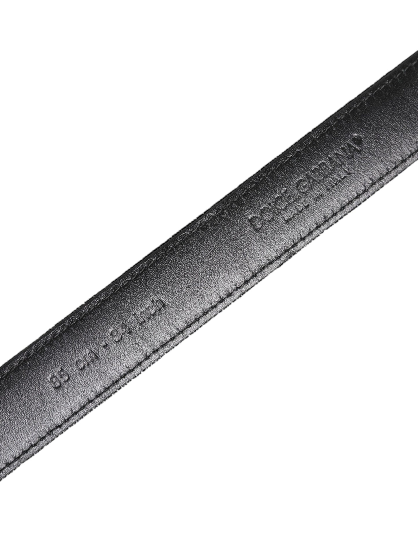 Ceinture classique en cuir noir avec boucle en métal Dolce & Gabbana
