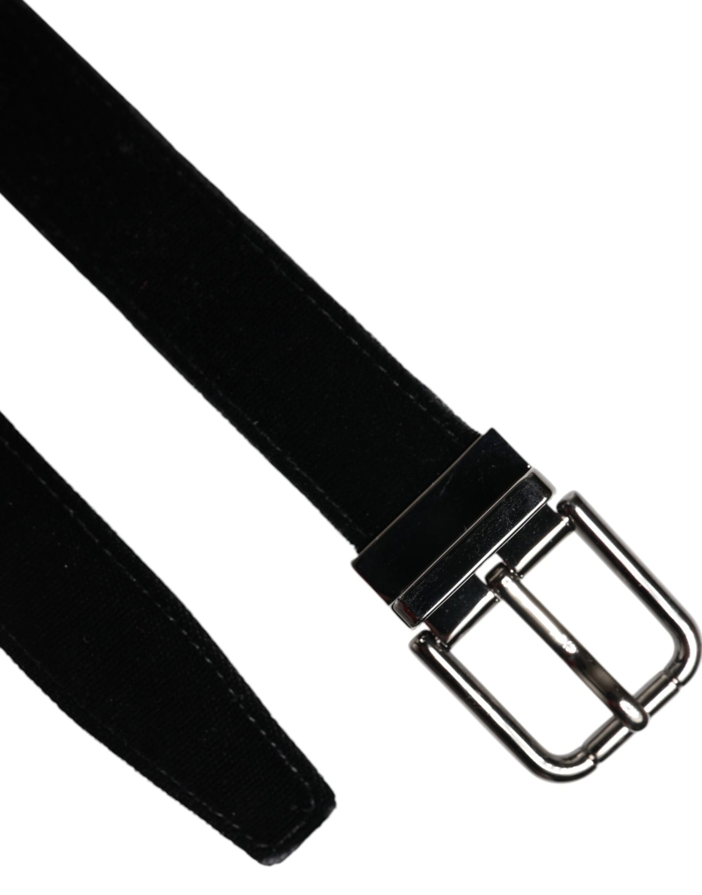 Ceinture classique en cuir noir avec boucle en métal Dolce & Gabbana