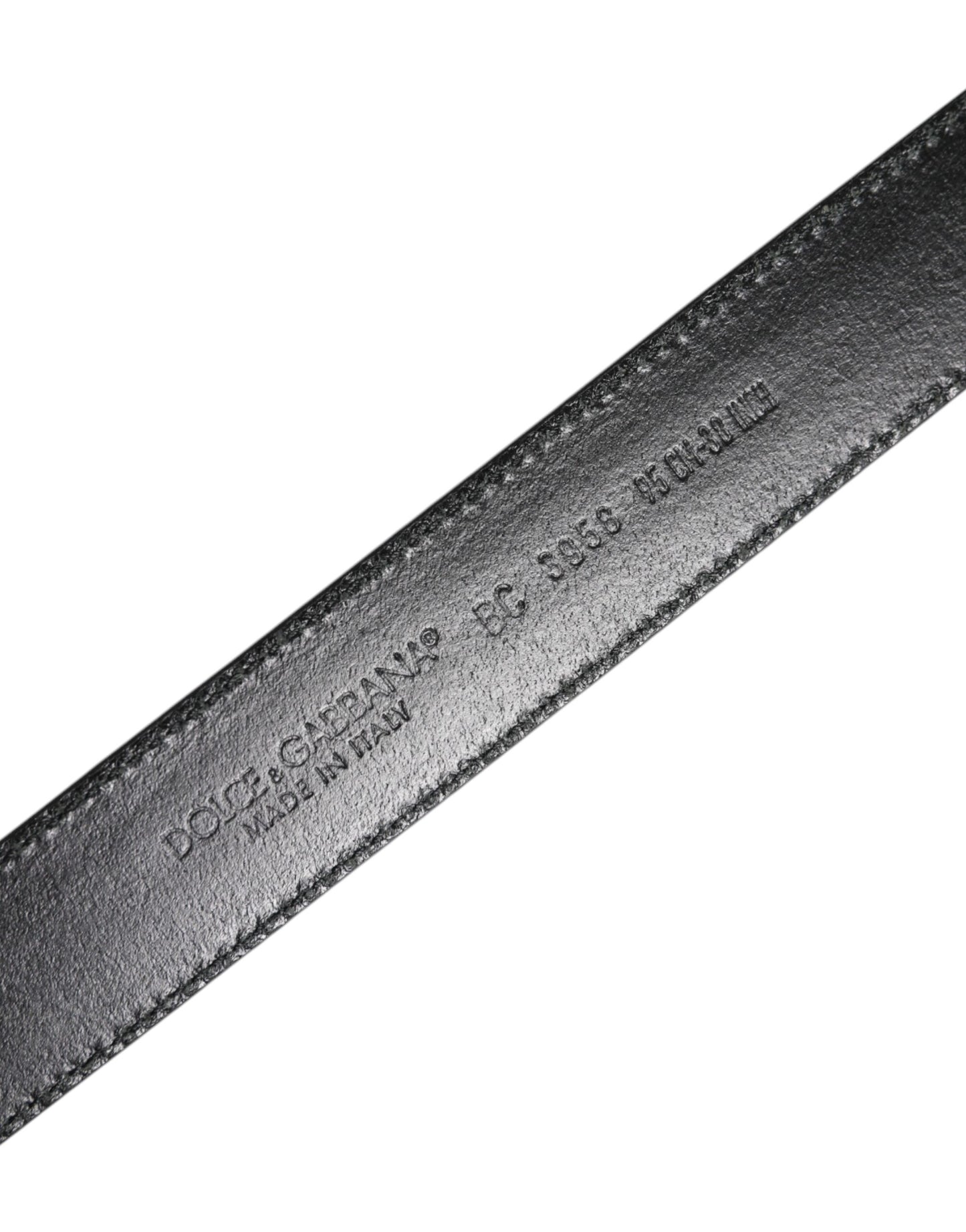 Ceinture classique en cuir noir et marron Dolce & Gabbana avec boucle en métal