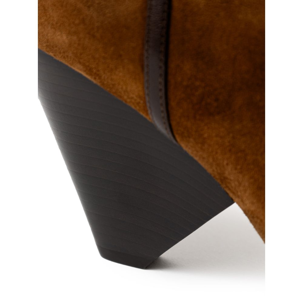 Saint Laurent – Braune Wildlederstiefel