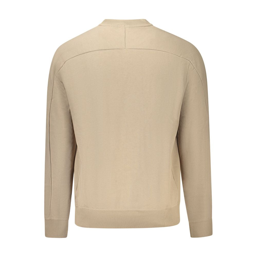 Pull homme en coton beige Hugo Boss
