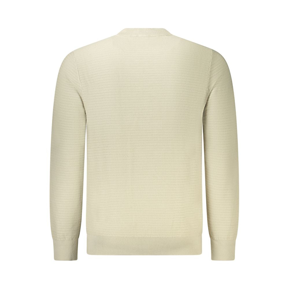 Pull homme en coton beige Hugo Boss