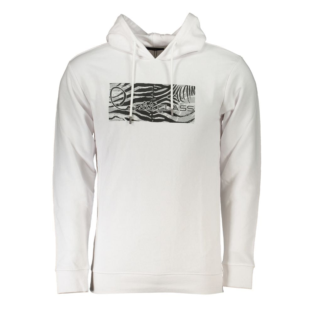 Cavalli Class Weißer Herrenpullover aus Baumwolle
