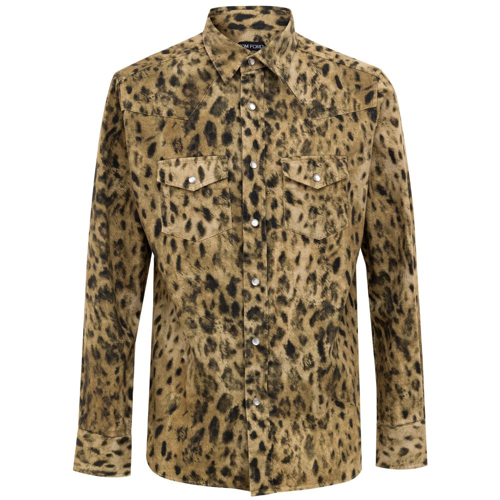 Beiges Baumwollhemd von Tom Ford