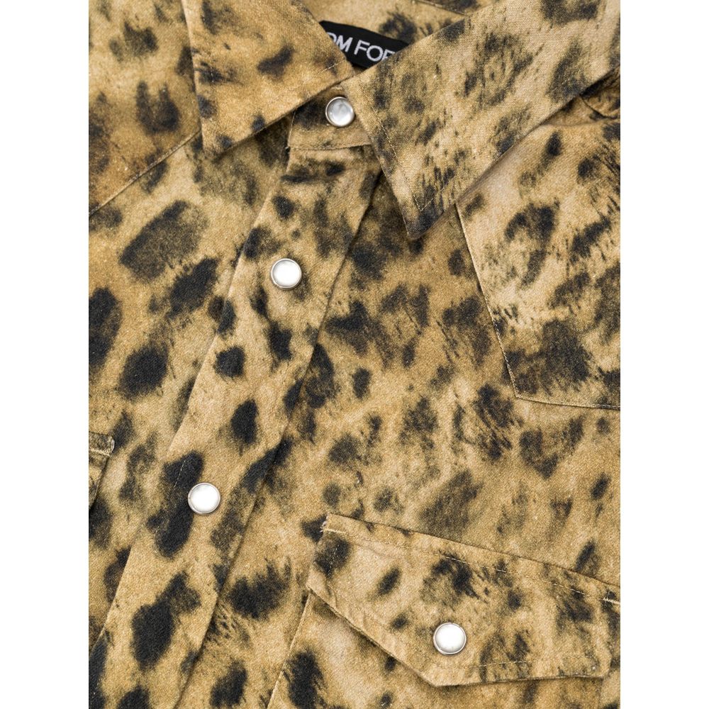 Beiges Baumwollhemd von Tom Ford
