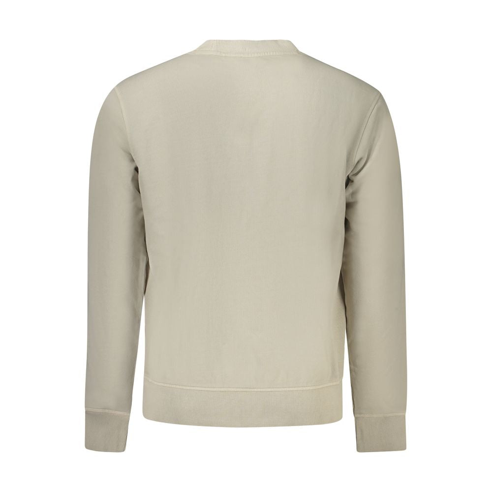 Pull homme en coton beige Hugo Boss