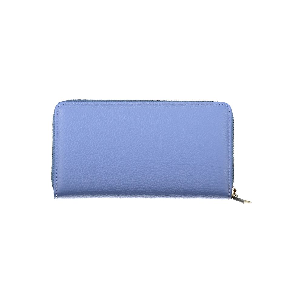 Coccinelle Hellblaues Leder Damen Portemonnaie