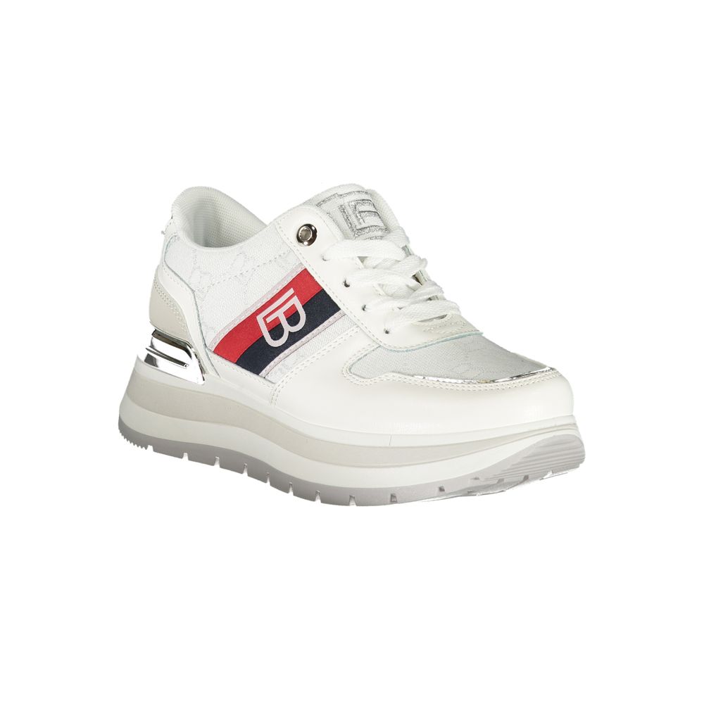 Laura Biagiotti Weiße Polyester Damen Sneaker