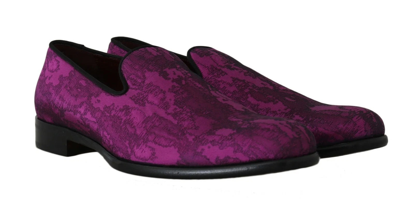Mocassins en jacquard violet Dolce & Gabbana