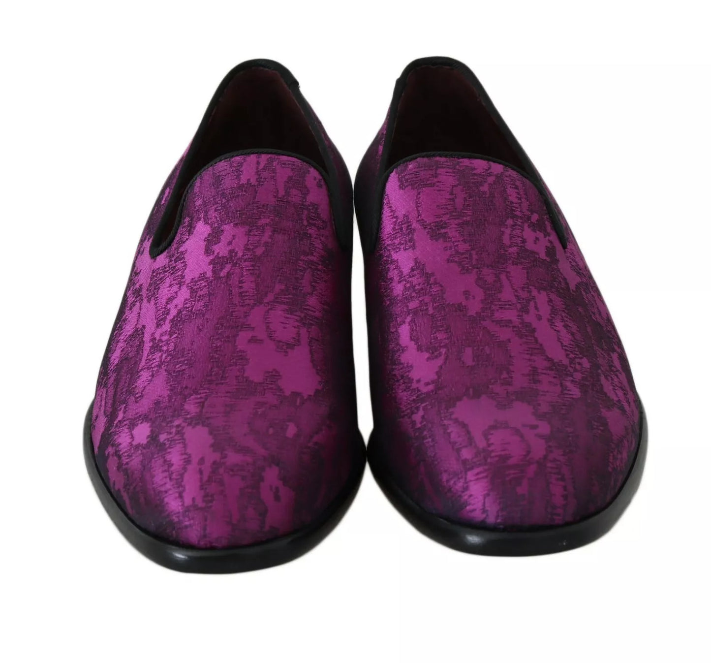 Mocassins en jacquard violet Dolce & Gabbana