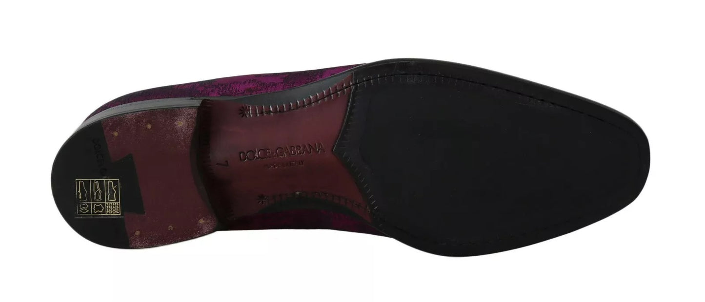 Mocassins en jacquard violet Dolce & Gabbana