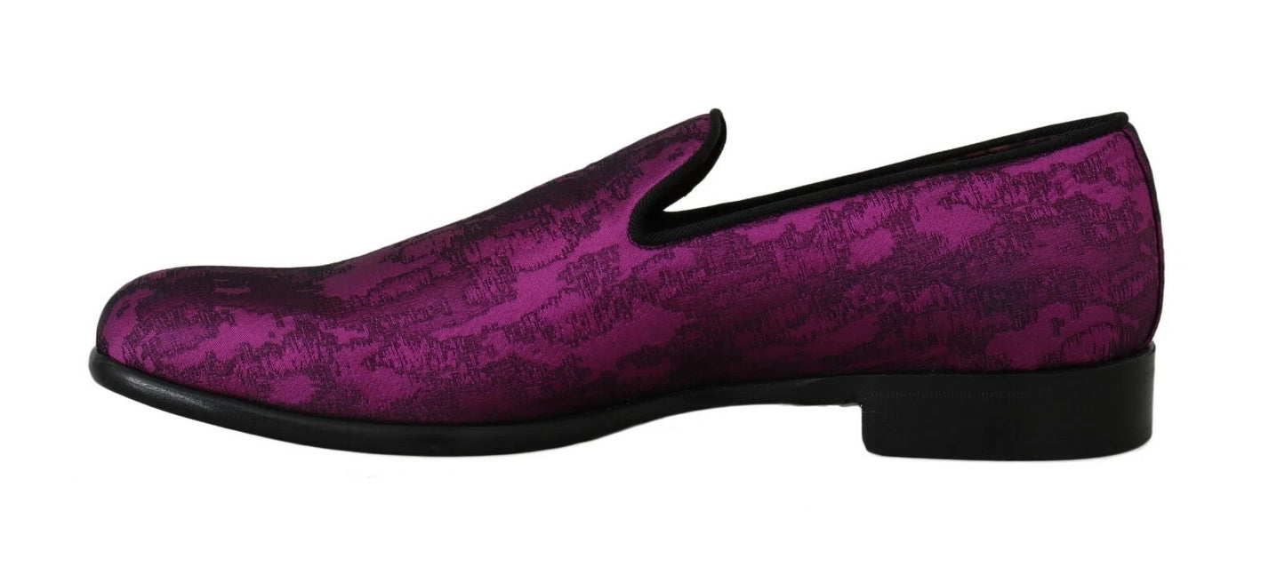 Mocassins en jacquard violet Dolce & Gabbana