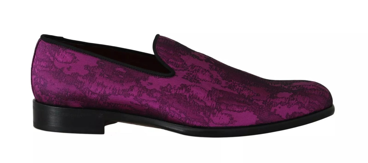 Mocassins en jacquard violet Dolce & Gabbana