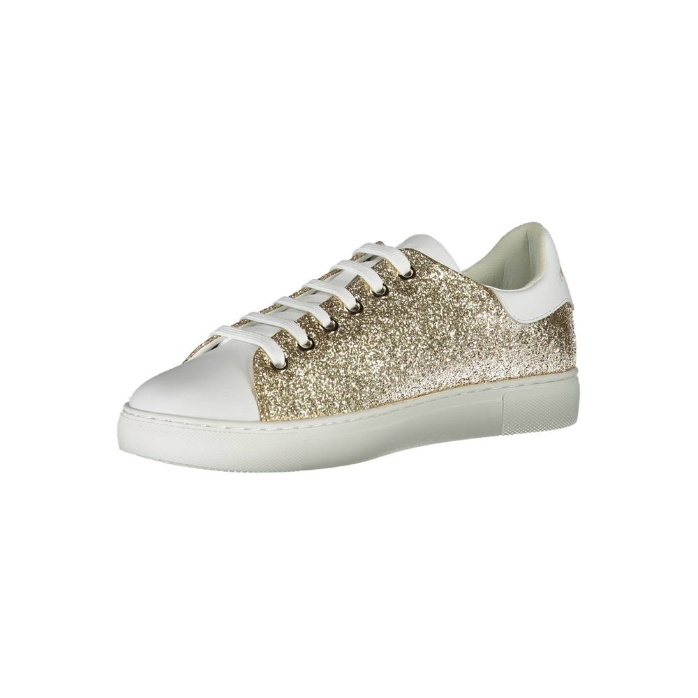 Emporio Armani Goldfarbene Polyester-Sneaker für Damen