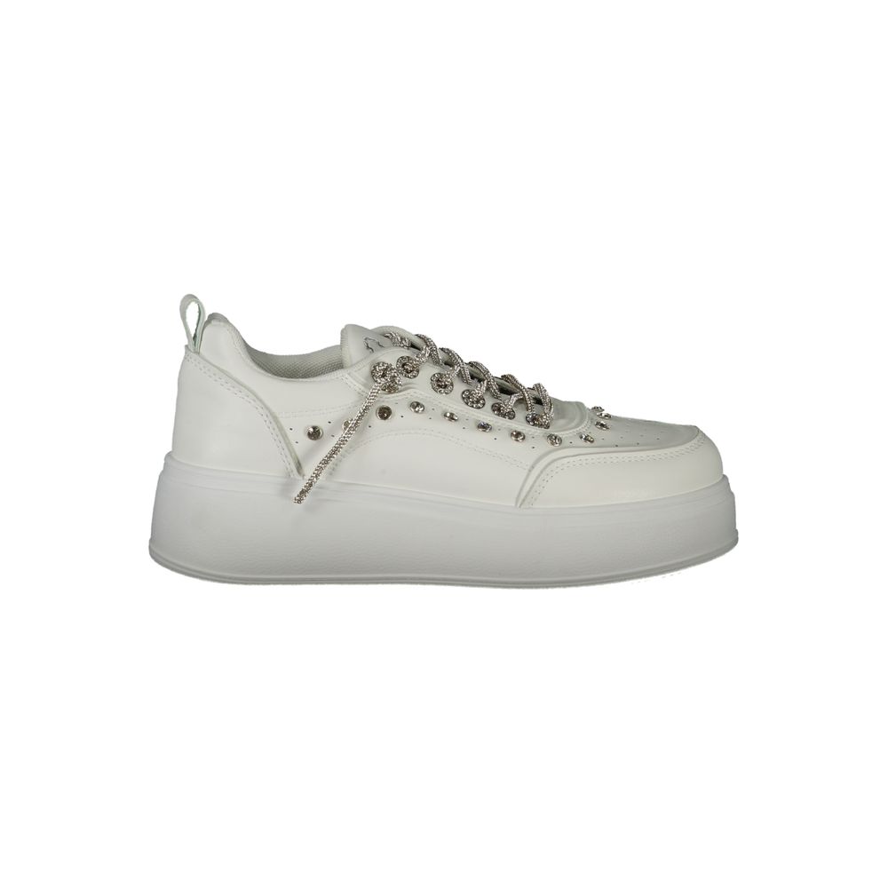 Laura Biagiotti Weiße Polyethylen-Damen-Sneaker
