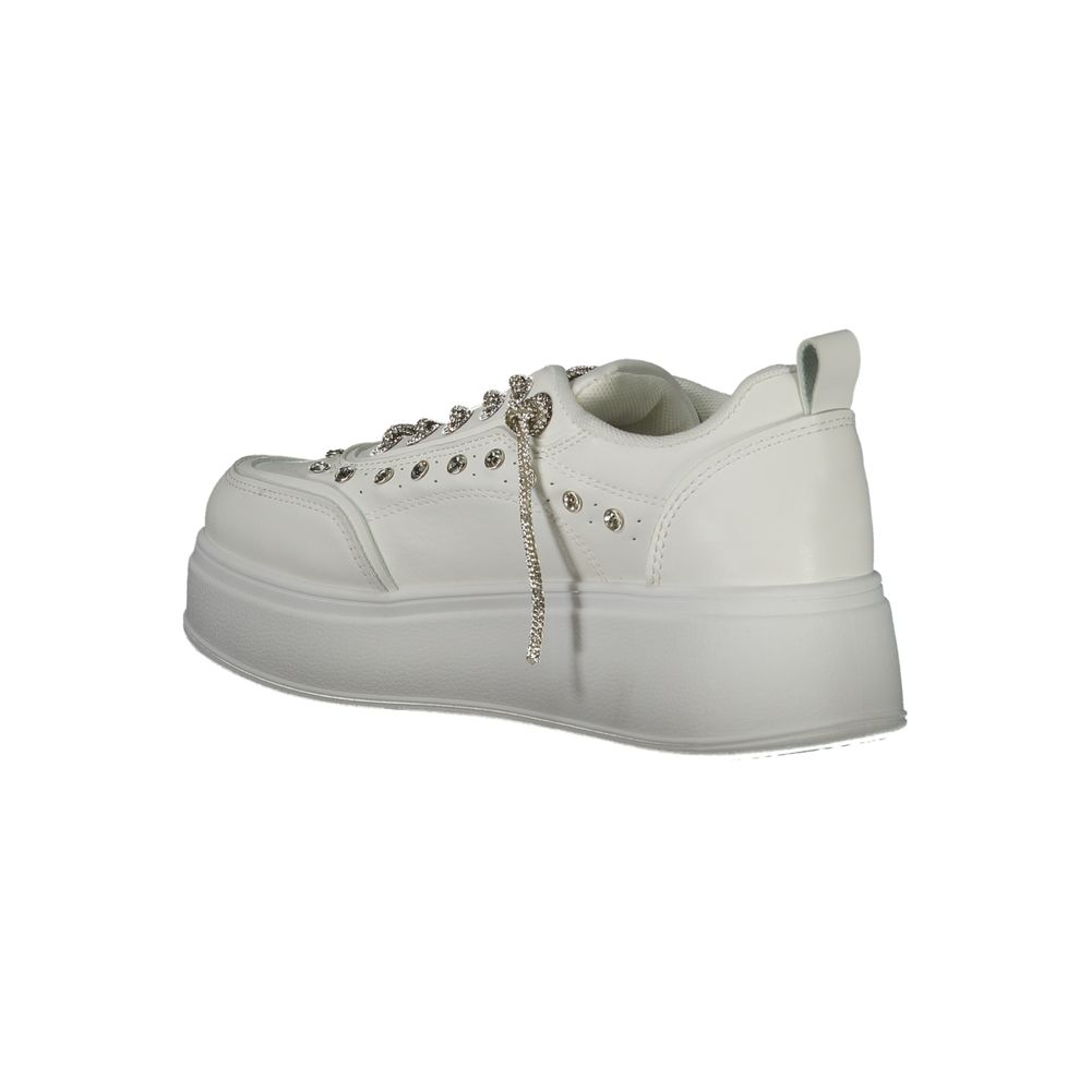Laura Biagiotti Weiße Polyethylen-Damen-Sneaker