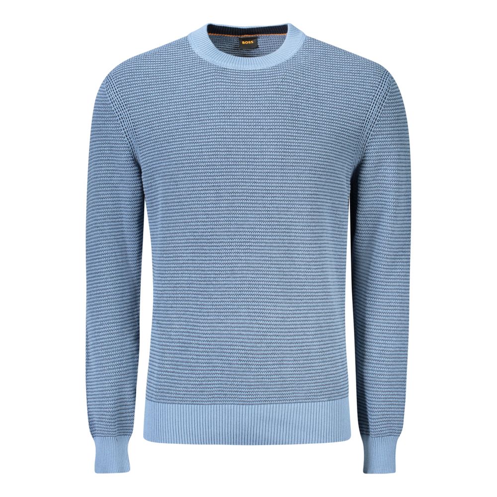 Pull homme en coton bleu Hugo Boss