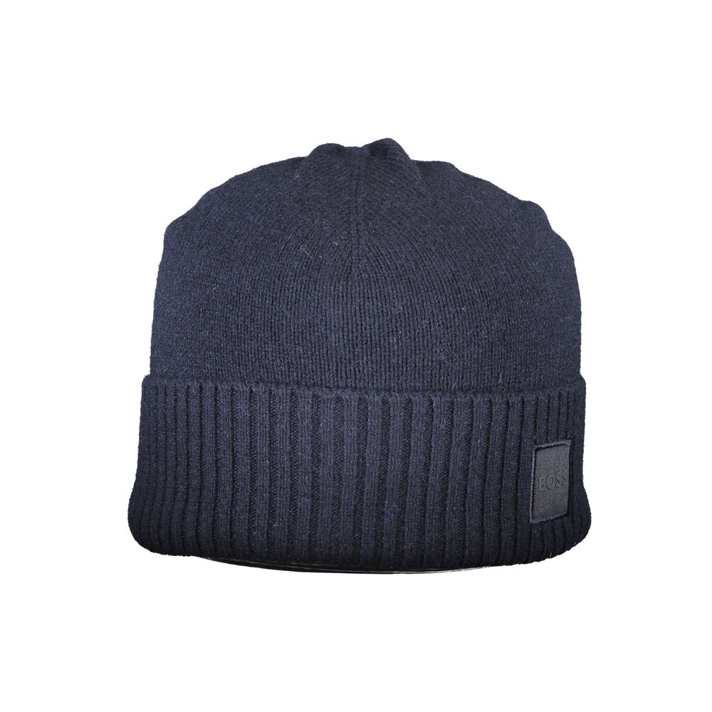 Hugo Boss Blaue Wollmütze für Herren