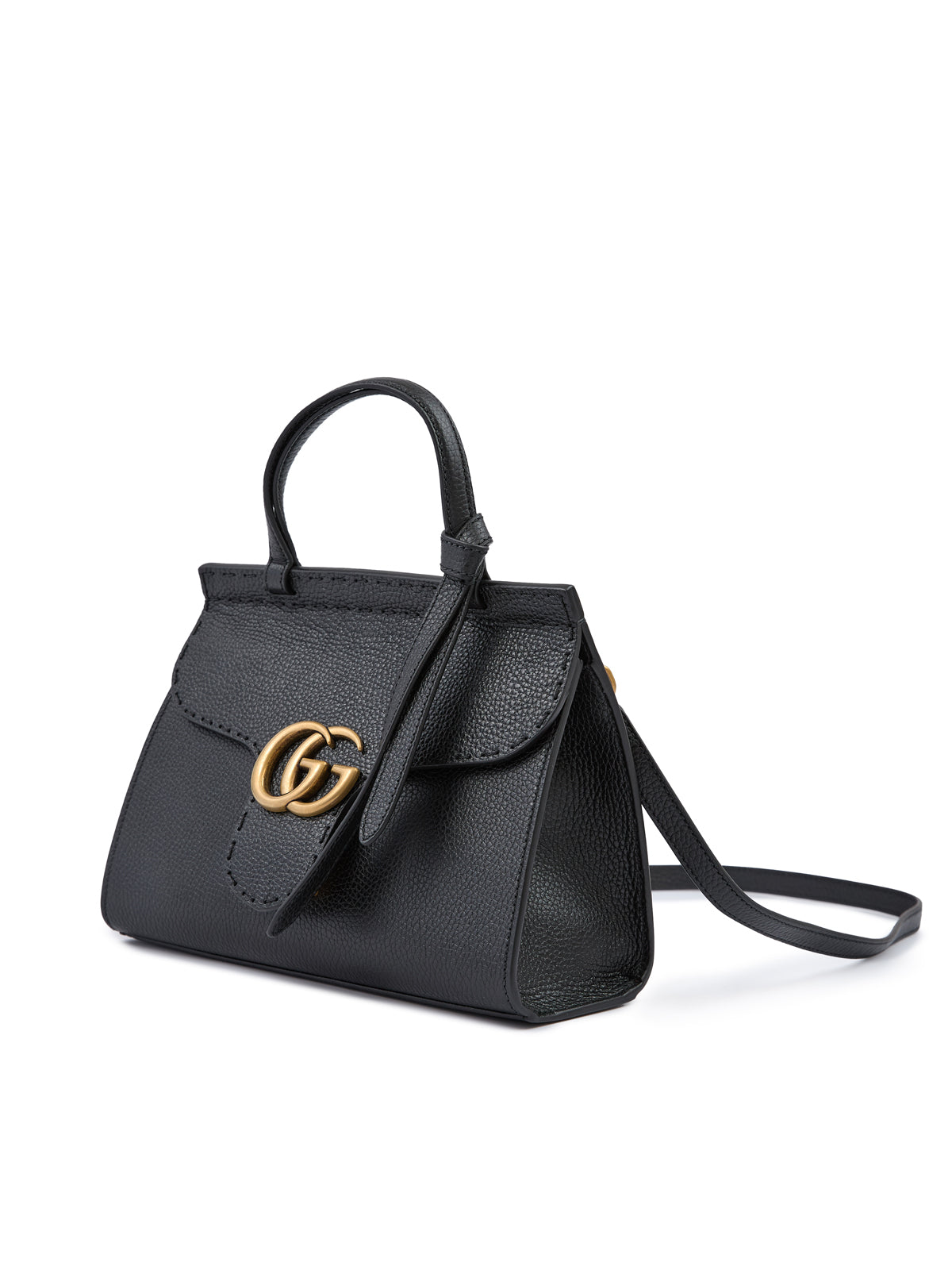 Gucci GG Marmont Handtasche aus schwarzem Leder