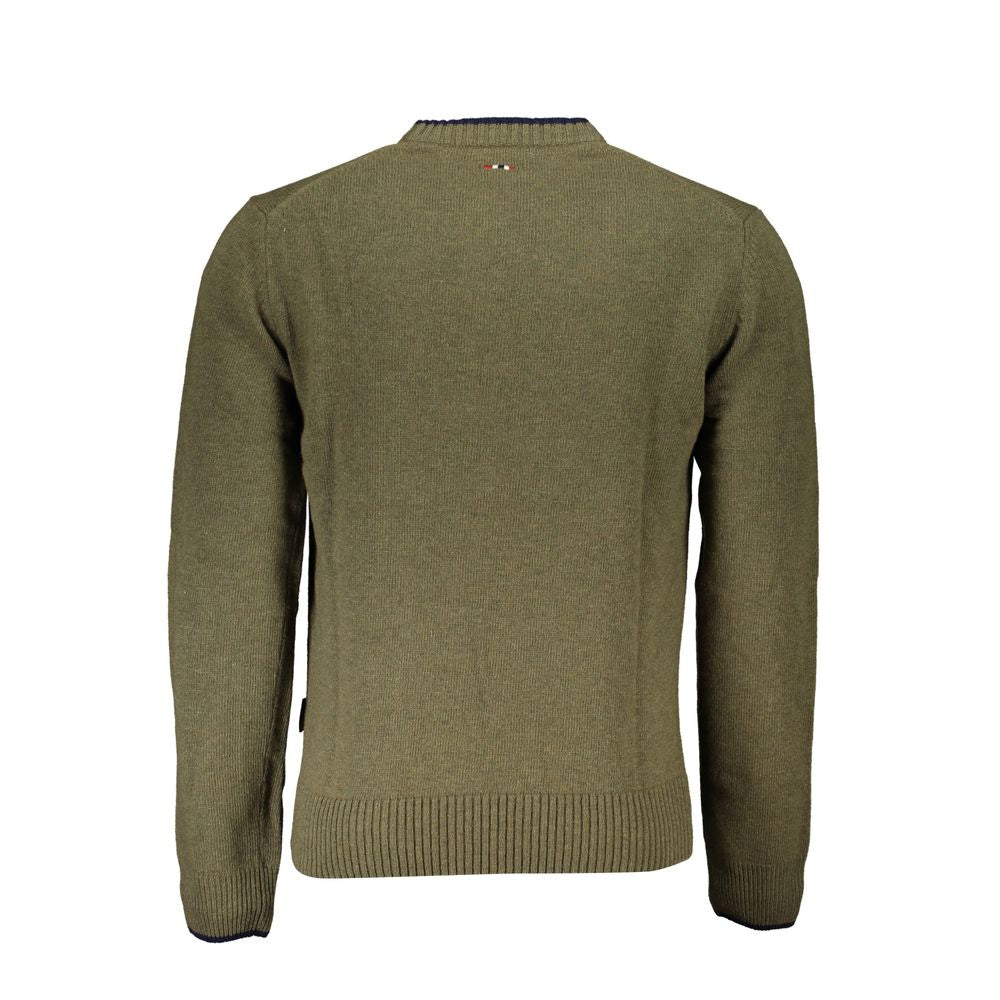 Pull Napapijri en tissu vert pour homme