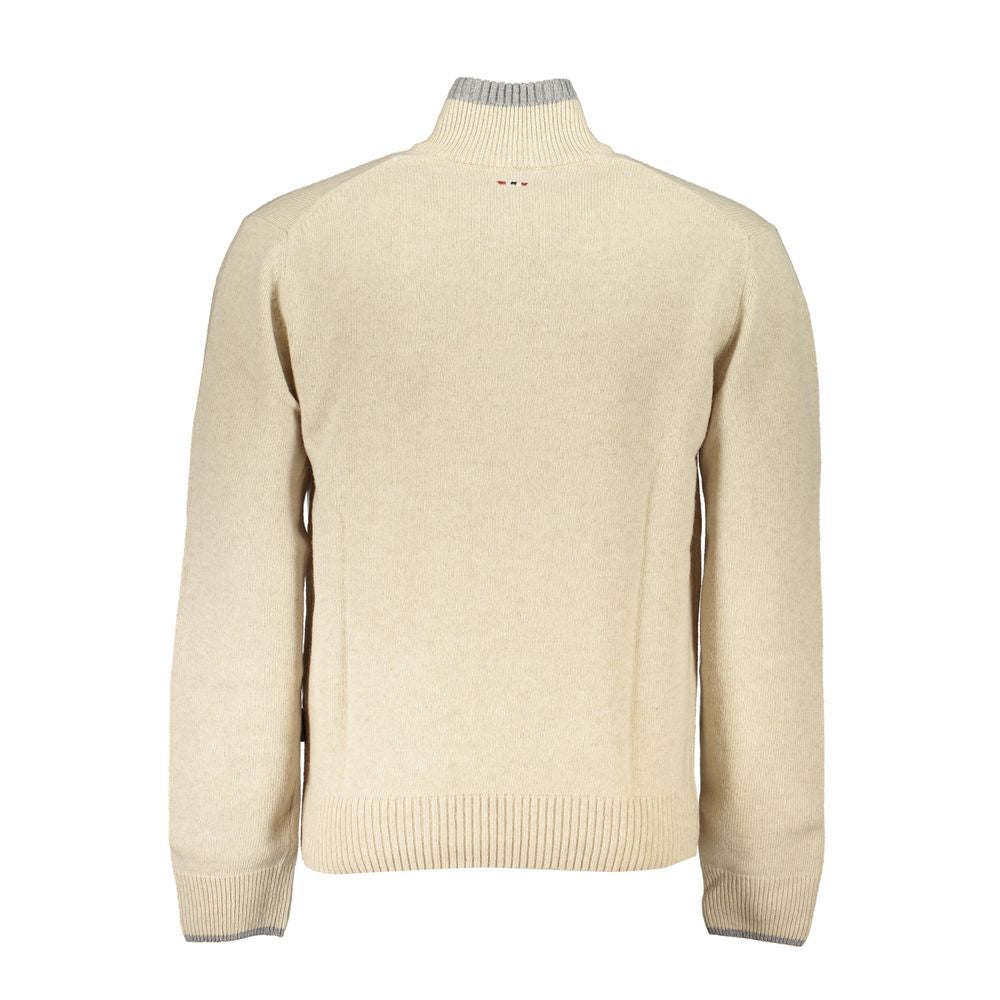 Pull Napapijri beige en tissu pour homme