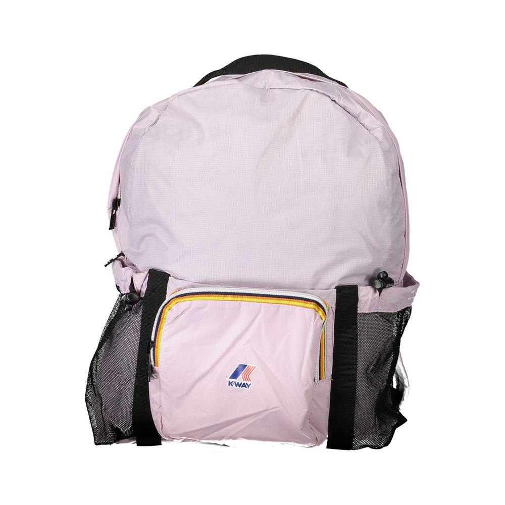 Sac à dos femme K-WAY en polyamide rose