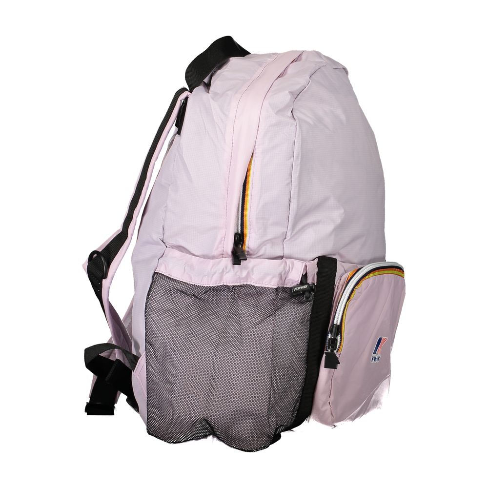 Sac à dos femme K-WAY en polyamide rose