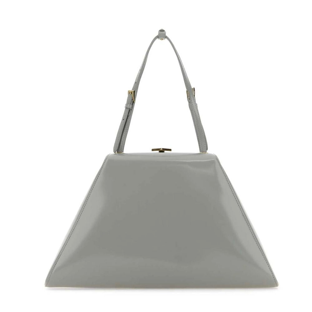 Prada Graue Lederhandtasche
