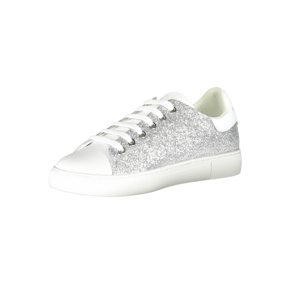 Emporio Armani Silberne Leder-Sneaker für Damen