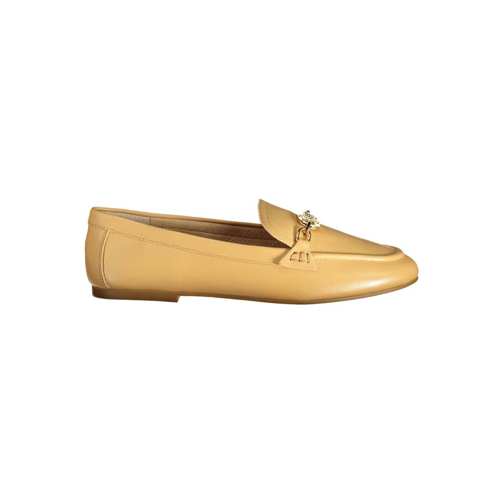 Chaussures plates en cuir beige Ralph Lauren