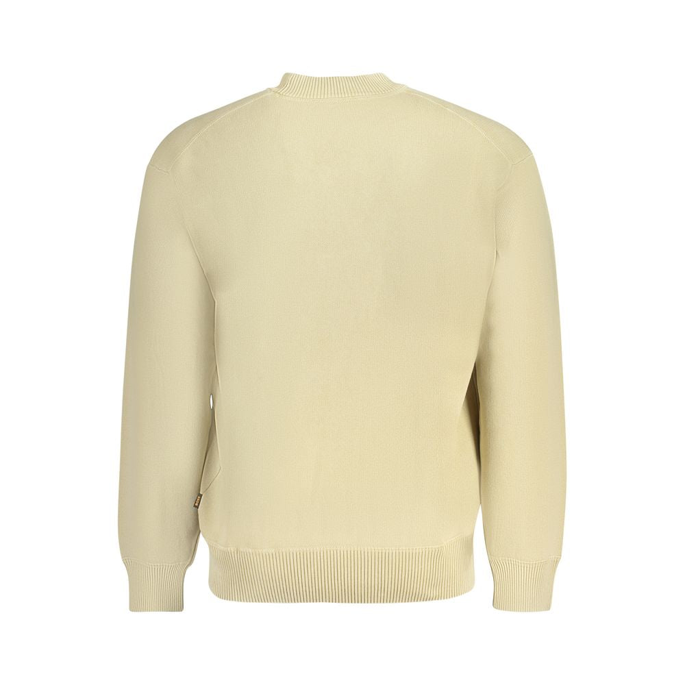 Pull homme en coton beige Hugo Boss