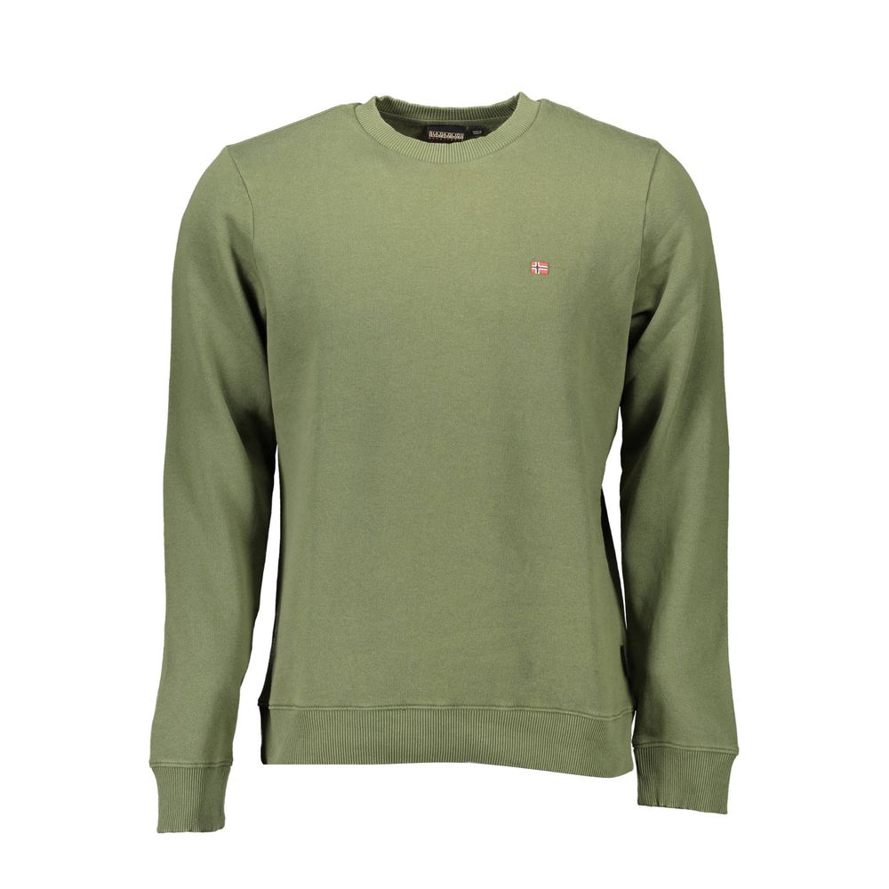 Pull Napapijri en coton vert pour homme