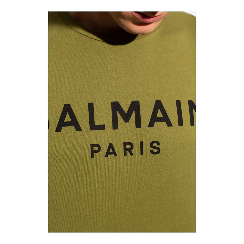 T-shirt en coton vert Balmain