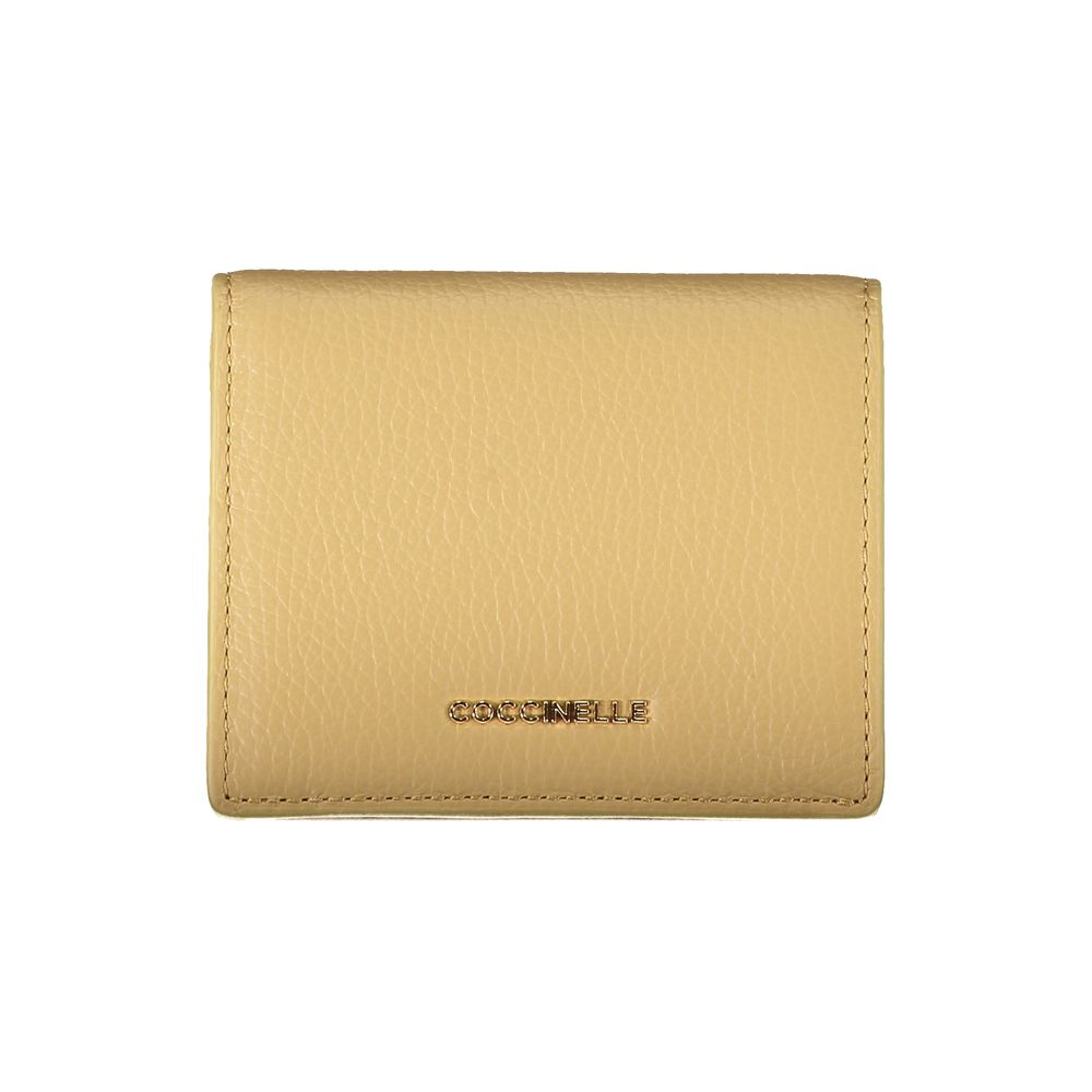 Coccinelle Beige Leder Geldbörse