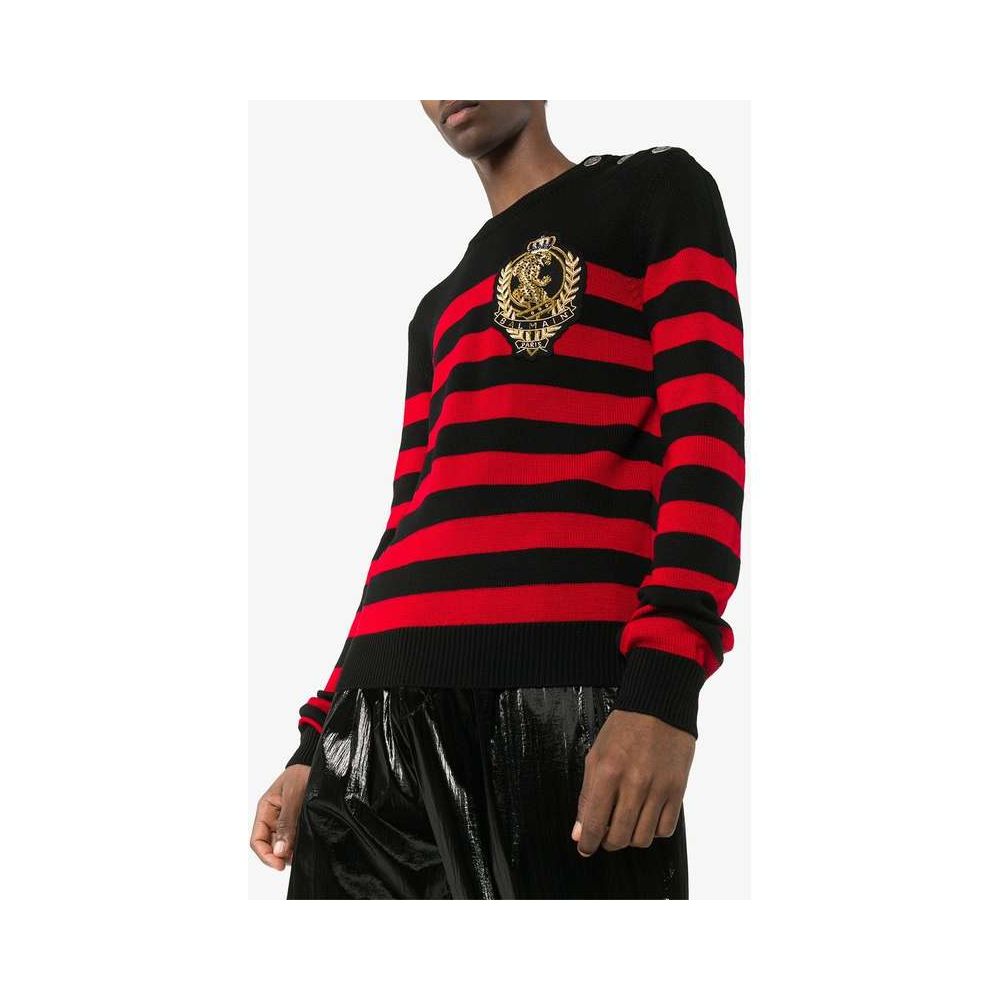 Pull en laine noire Balmain