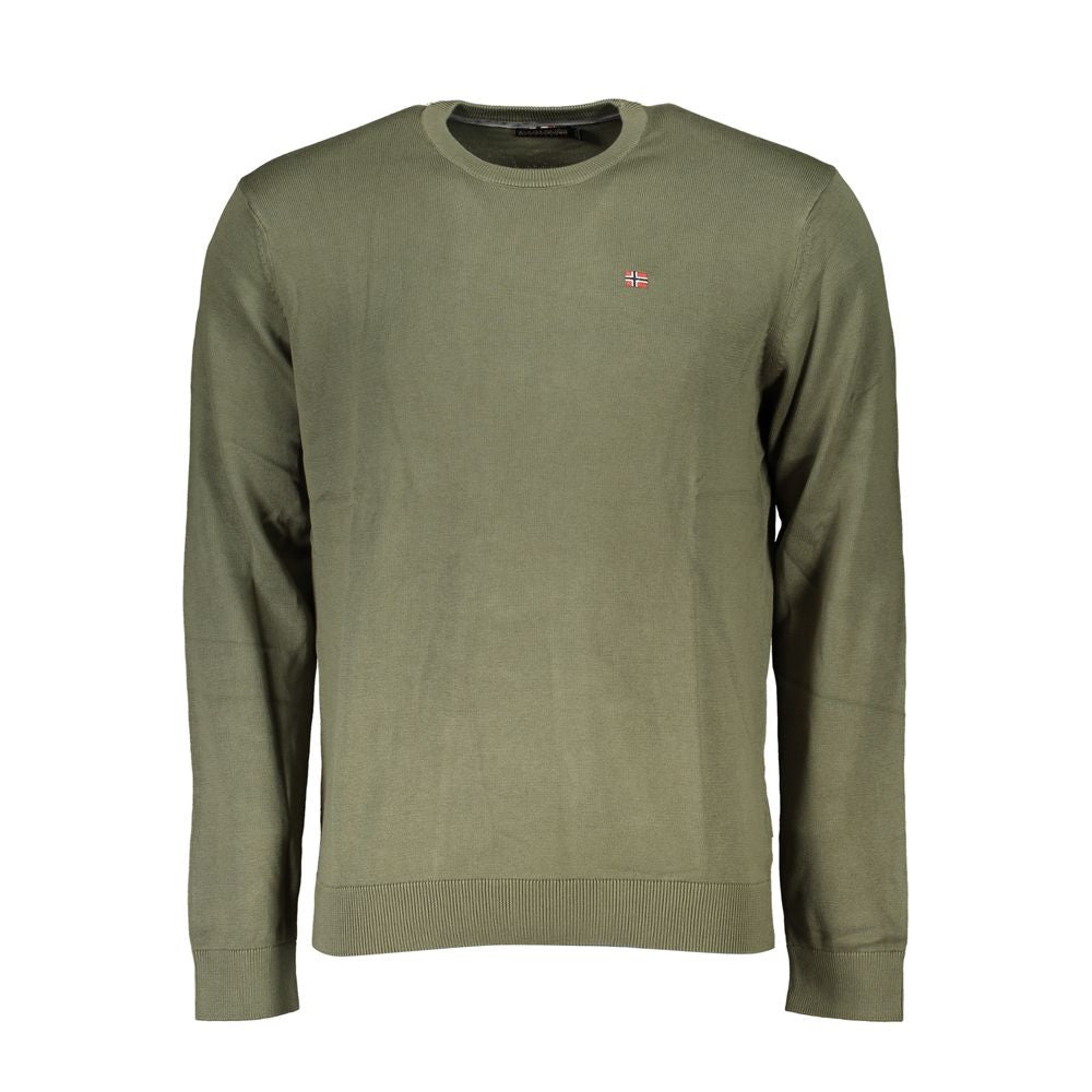 Pull Napapijri en coton vert pour homme