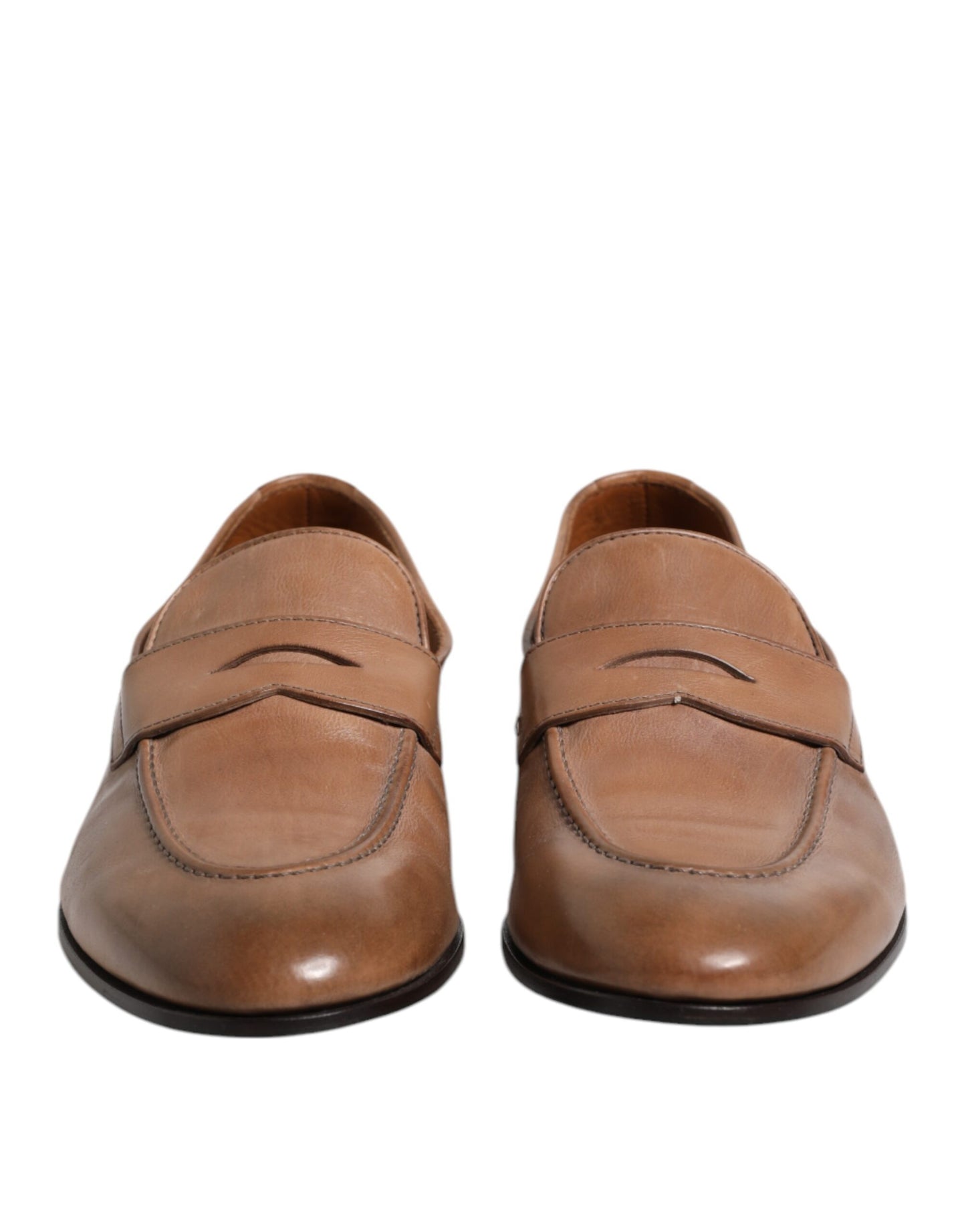 Brunello Cucinelli – Formelle Loafer-Schuhe aus braunem Leder