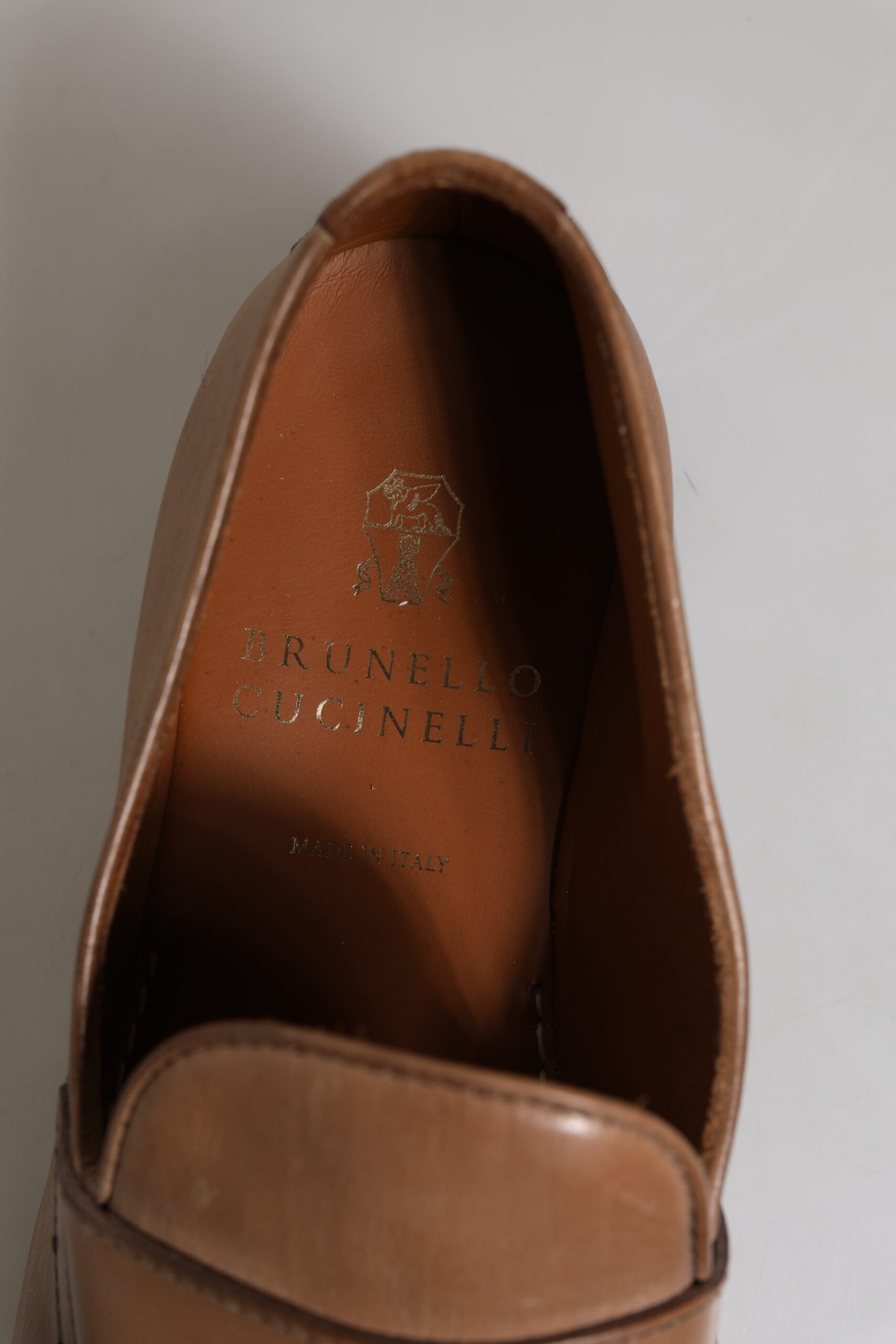 Brunello Cucinelli – Formelle Loafer-Schuhe aus braunem Leder