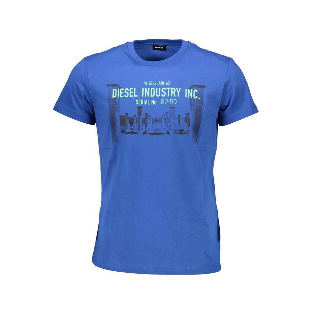 Diesel Herren T-Shirt aus Baumwolle, Blau