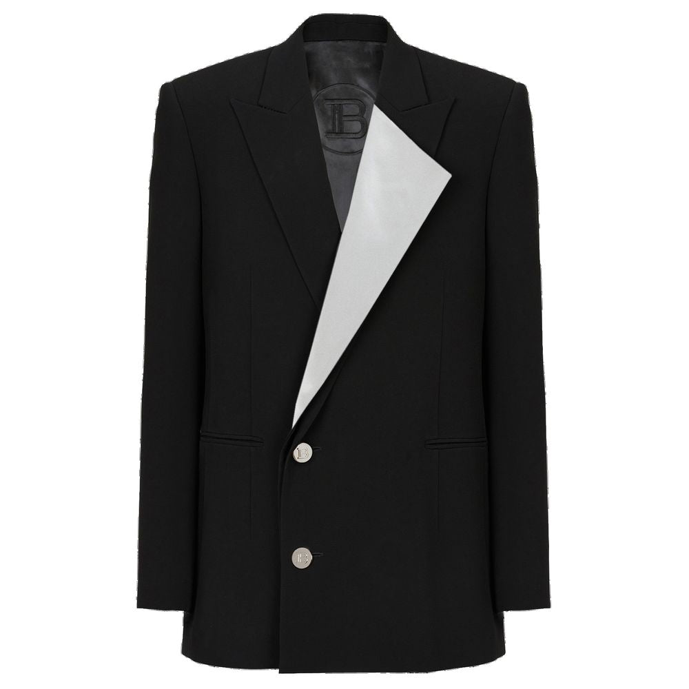 Blazer en viscose noir Balmain