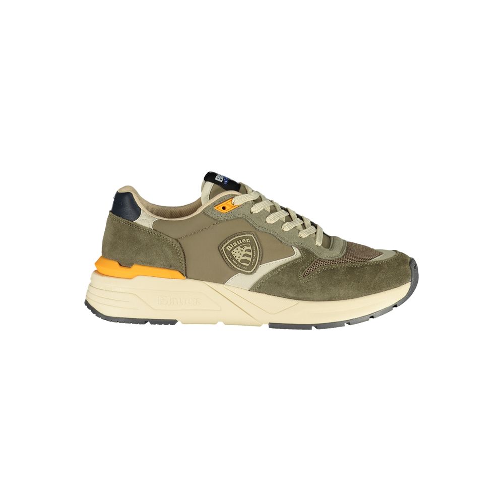 Baskets pour hommes en polyester vert Blauer