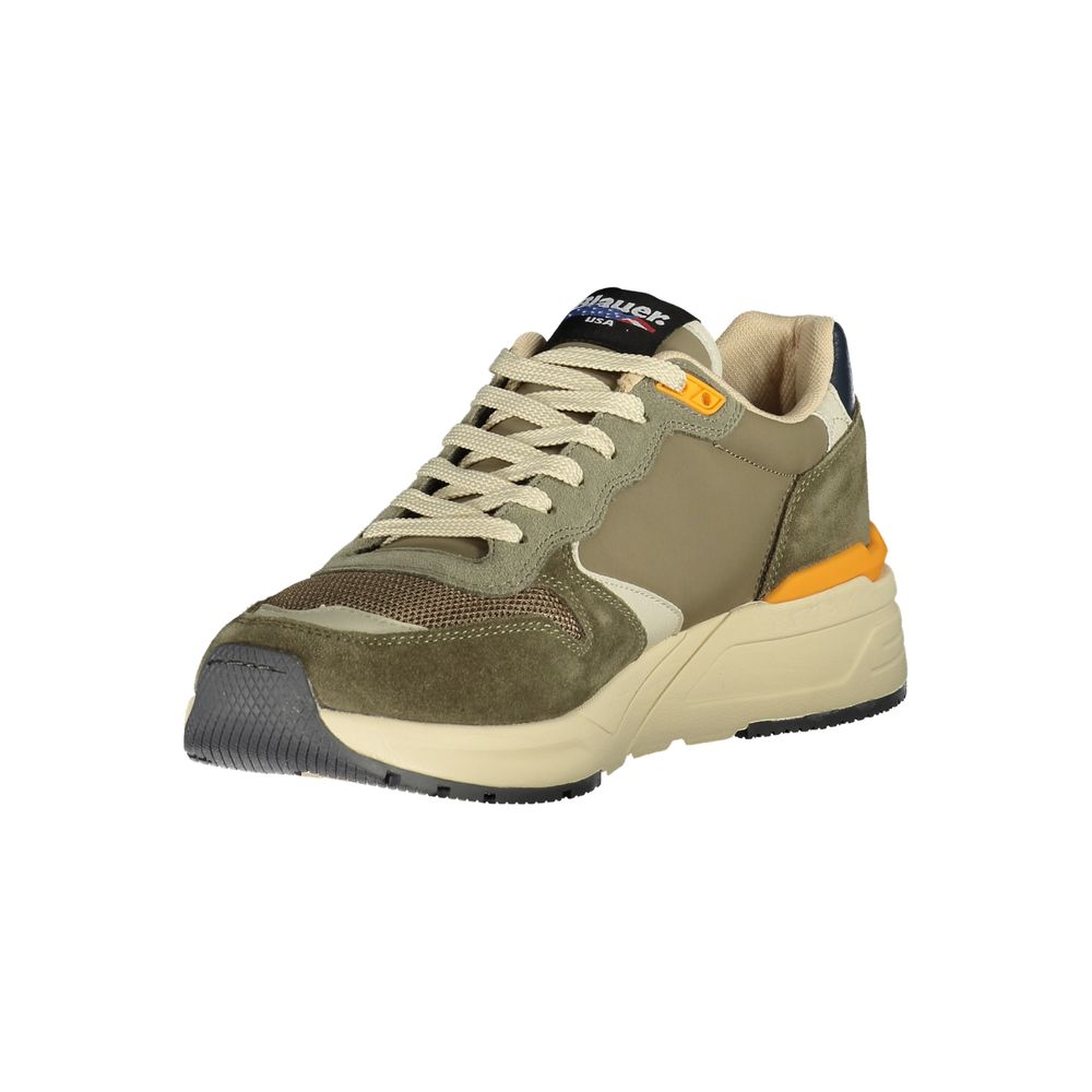 Baskets pour hommes en polyester vert Blauer