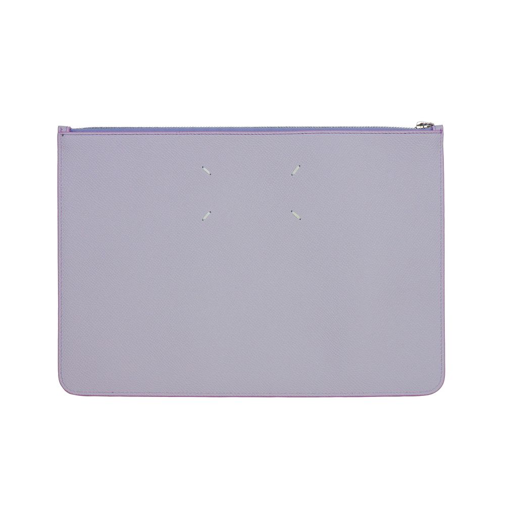 Maison Margiela – Lila Clutch aus Kalbsleder