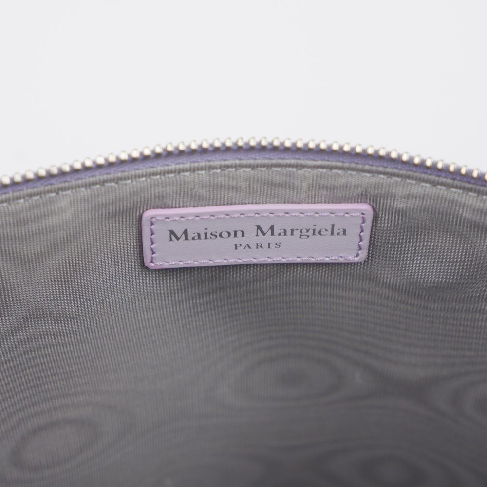 Maison Margiela – Lila Clutch aus Kalbsleder