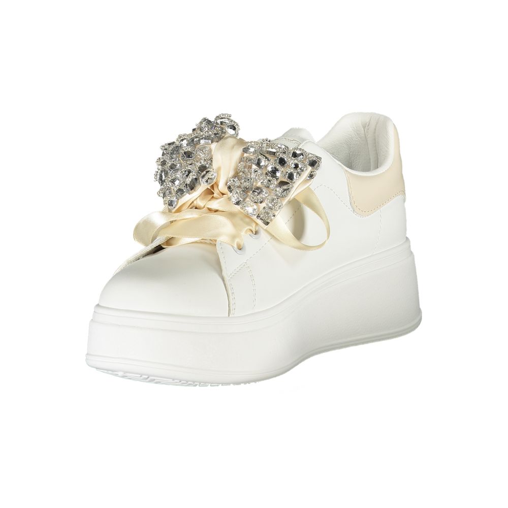 Laura Biagiotti Weiße Polyester Damen Sneaker