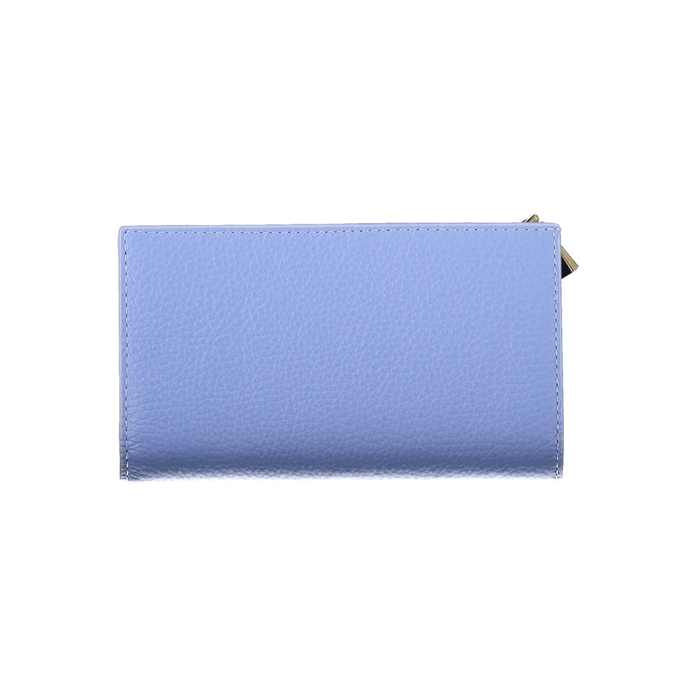 Coccinelle Hellblaues Leder Damen Portemonnaie