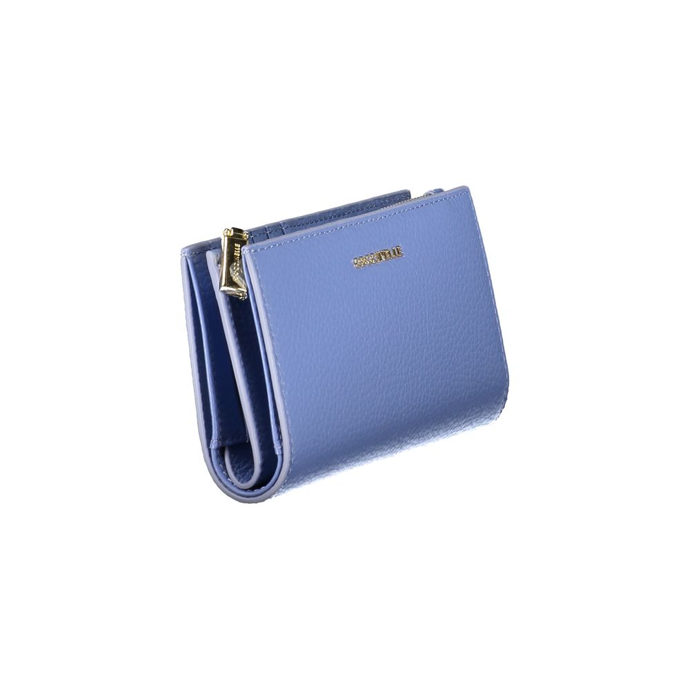 Coccinelle Hellblaues Leder Damen Portemonnaie